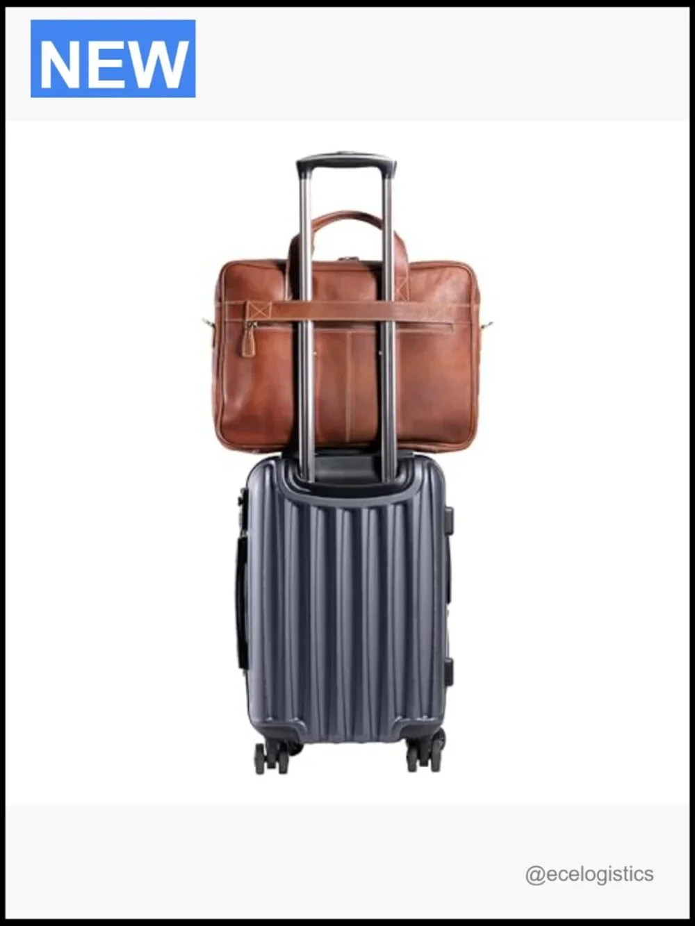 Leather Laptop Messenger Bag 16 inch Briefcase Satchel Trolley Compatible